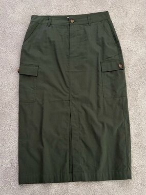 LOFT Olive Green Cargo Pencil Skirt